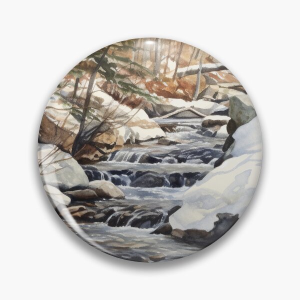 Item preview, Mountain Stream in Watercolor designed and sold by hussardigital.