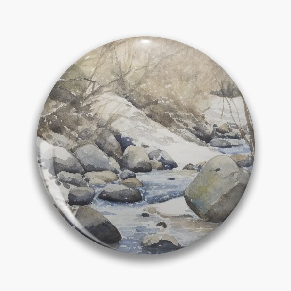 Item preview, Mountain Stream in Watercolor designed and sold by hussardigital.