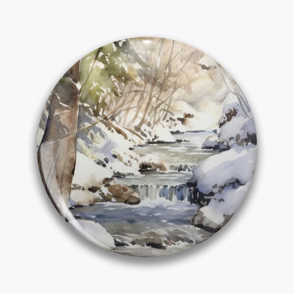 Item preview, Mountain Stream in Watercolor designed and sold by hussardigital.