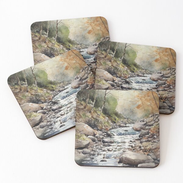 Item preview, Mountain Stream in Watercolor designed and sold by hussardigital.