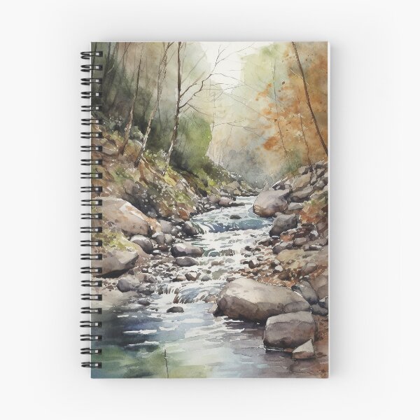 Item preview, Mountain Stream in Watercolor designed and sold by hussardigital.