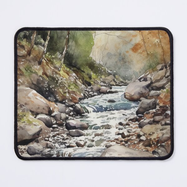 Item preview, Mountain Stream in Watercolor designed and sold by hussardigital.