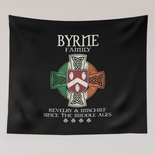 Item preview, Byrne Family badge Ireland surname celtic cross family crest vintage designed and sold by 9X FR.