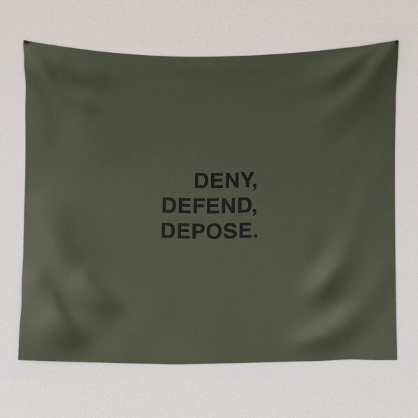Item preview, DENY, DEFEND, DEPOSE. Classic Bold All-Caps Graphic Black Text  designed and sold by brehto.