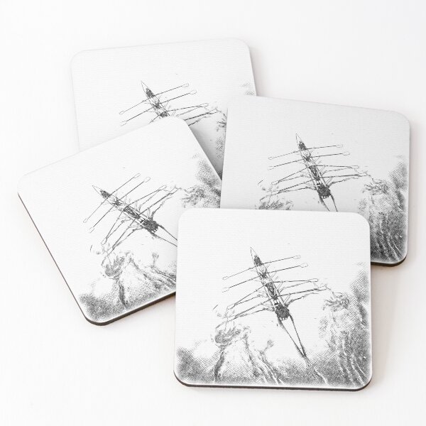 Item preview, Rowing Drawing in Black and White designed and sold by Michael van der Hoorn.