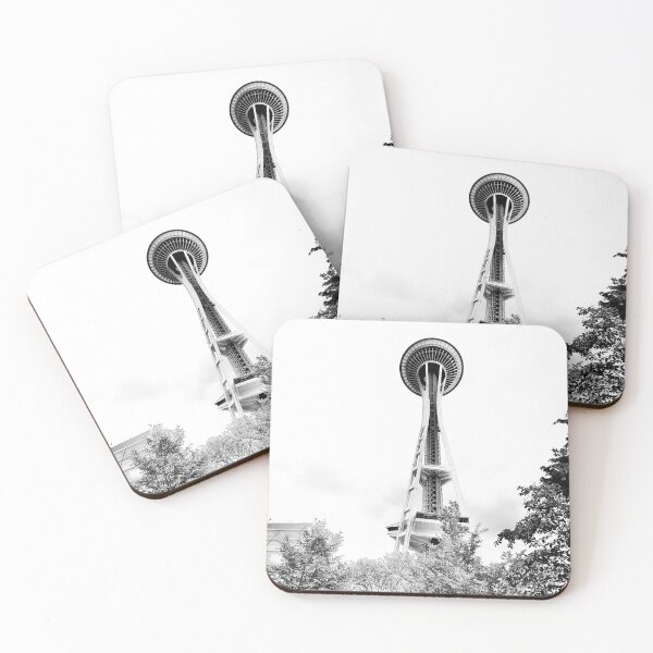 Item preview, Black and white photo of the Space Needle. designed and sold by Venusflysnap.