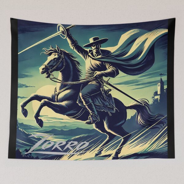 Item preview, Vintage Zorro on Horseback with his Sword designed and sold by Astralia.