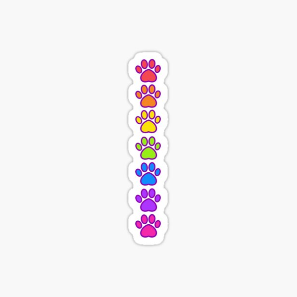 Item preview, Rainbow paw prints  designed and sold by Rhia4rt.