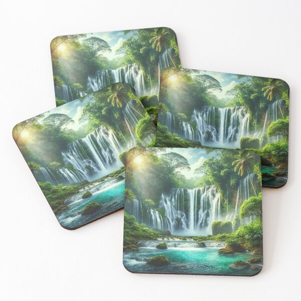 Item preview, Waterfall in a Lush Jungle 2025 designed and sold by Tommandjerry.