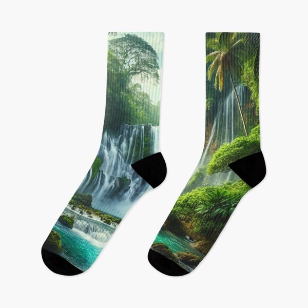 Item preview, Waterfall in a Lush Jungle 2025 designed and sold by Tommandjerry.