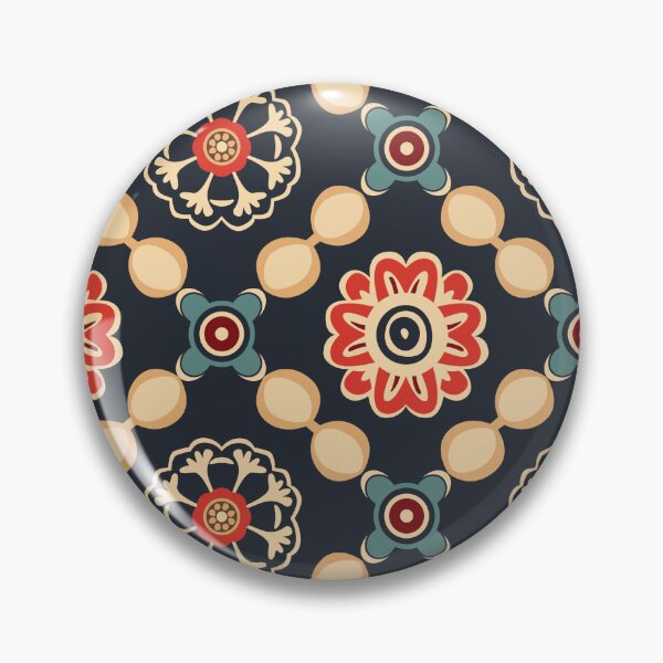 Item preview, Antique flowers with geometric design  designed and sold by BroccolinPeach.