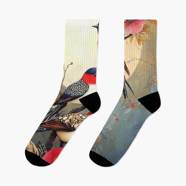 Item preview, Trio of Birds in Blossoms designed and sold by bloorose.