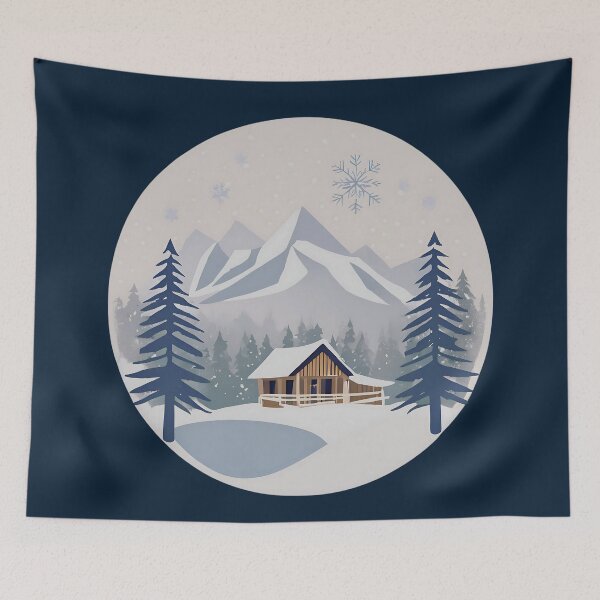Item preview, Serene Winter Cabin Scene designed and sold by Crush-Vogue.