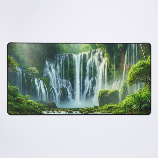 Item preview, Waterfall in a Lush Jungle 2025 designed and sold by Tommandjerry.