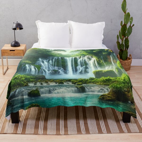 Item preview, Waterfall in a Lush Jungle 2025 designed and sold by Tommandjerry.