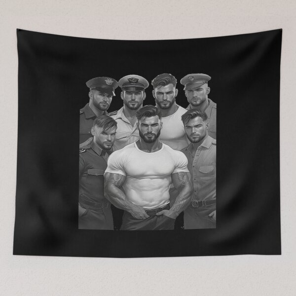 Item preview, Top Guys Military Gay Pride Graphic Design designed and sold by ItsAKinkThing.