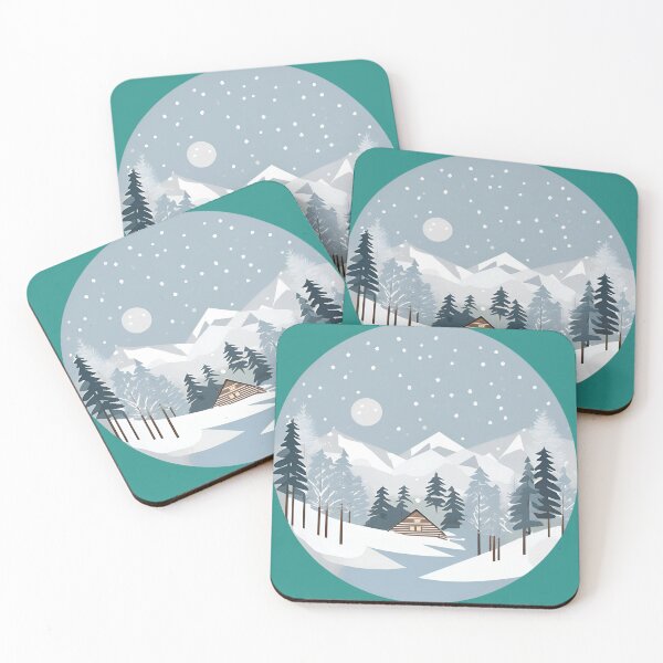 Item preview, Beautiful Winter Cabin Scene with Snowing designed and sold by Crush-Vogue.