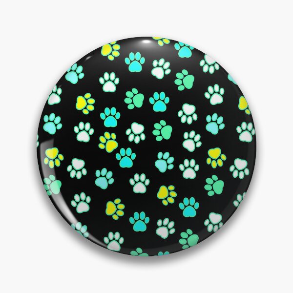 Item preview, Blue black paw print pattern  designed and sold by Rhia4rt.