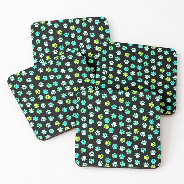 Item preview, Blue black paw print pattern  designed and sold by Rhia4rt.