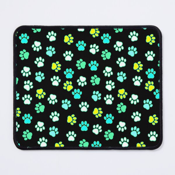 Item preview, Blue black paw print pattern  designed and sold by Rhia4rt.