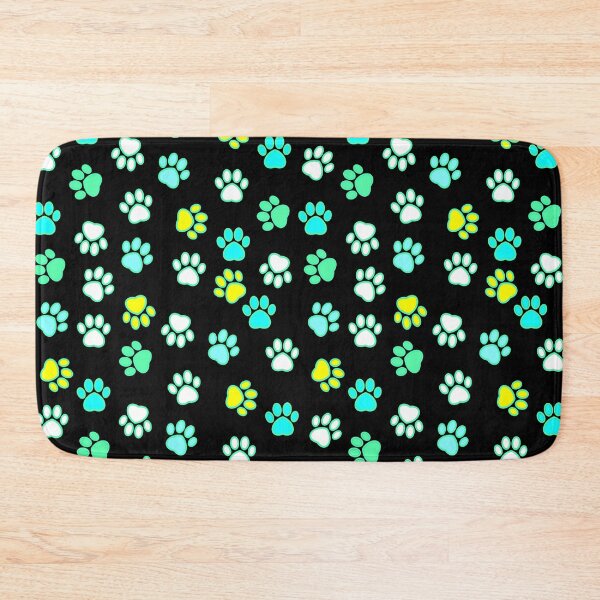 Item preview, Blue black paw print pattern  designed and sold by Rhia4rt.