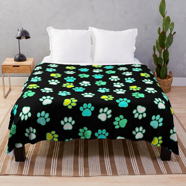 Item preview, Blue black paw print pattern  designed and sold by Rhia4rt.