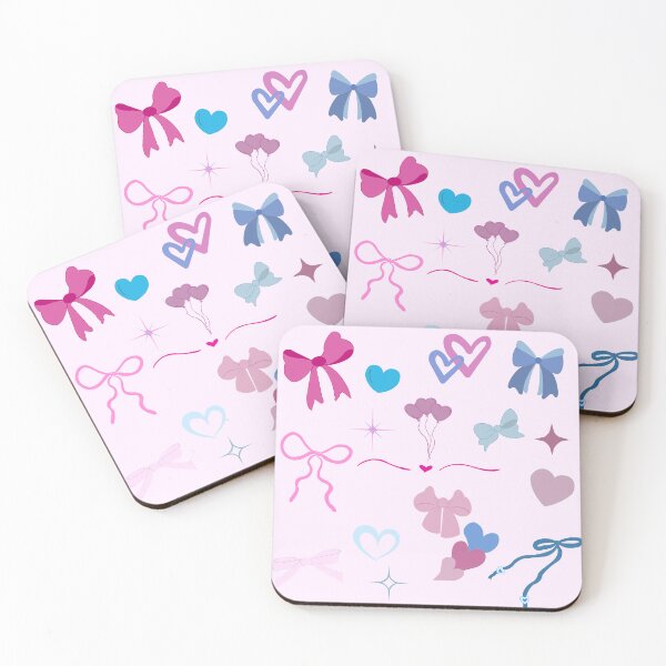 Item preview, Pink and blue bow and heart set designed and sold by J-designing01.