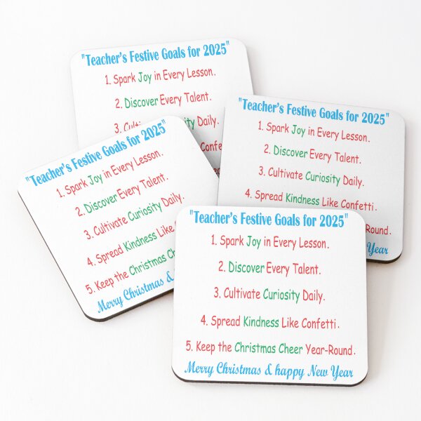 Item preview, Teacher's Festive Goals for 2025 - Merry Christmas & Happy New Year. designed and sold by Pansies1.