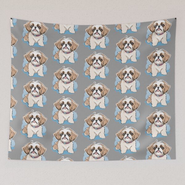 Item preview, Shih Tzu Puppy Exploring a Flower Garden isolated with transparent background designed and sold by AlwaysHome.