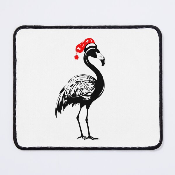Item preview, Flamingo in Christmas Hat designed and sold by JollyCritters.