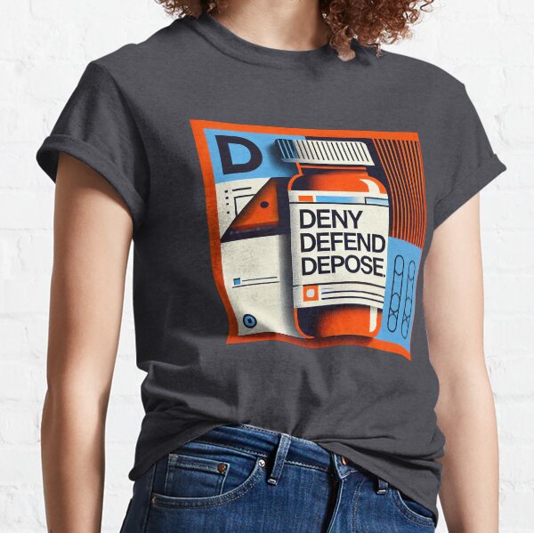 Artikel-Vorschau von DENY DEFEND DEPOSE Rezeptflasche Fettgedruckter Text Grafik, designt und verkauft von brehto.