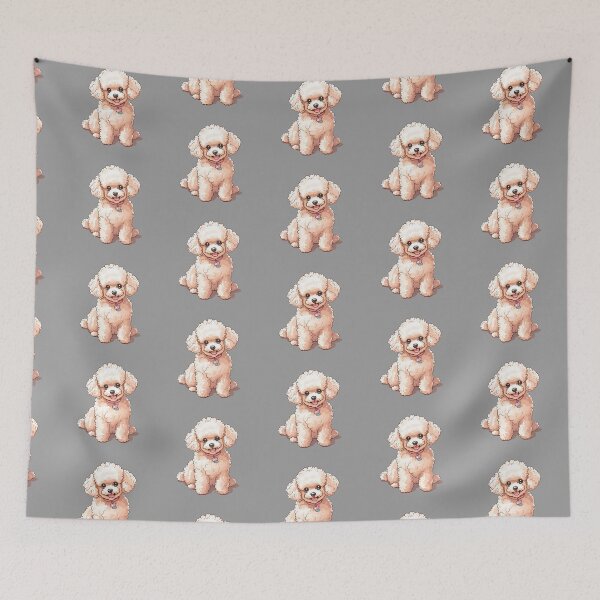 Item preview, Toy Poodle Puppy in a Festive Holiday Sweater isolated with transparent background designed and sold by AlwaysHome.