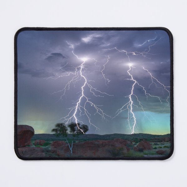 Item preview, Devil's Marbles Storm - NT Australia Twin Forked Lightning designed and sold by Adam Gormley.