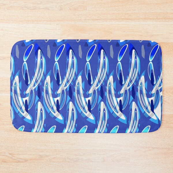 Item preview, Blue Modern Abstract Fashion Pattern Seamless Repeat designed and sold by Sharon Schwalbe.
