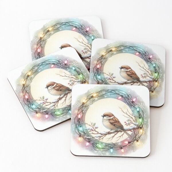Item preview, Winter Bird with Christmas Lights designed and sold by DesignsbyVelvet.