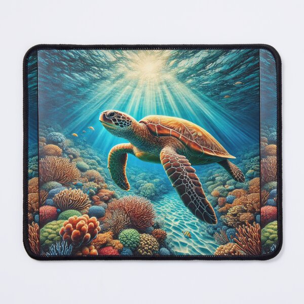 Item preview, Graceful Glide: Sea Turtle in the Coral Reef designed and sold by Meta2Physical.