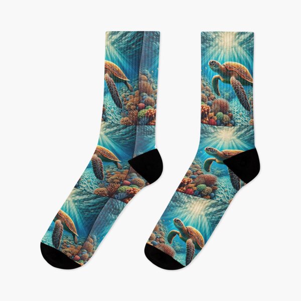 Item preview, Graceful Glide: Sea Turtle in the Coral Reef designed and sold by Meta2Physical.