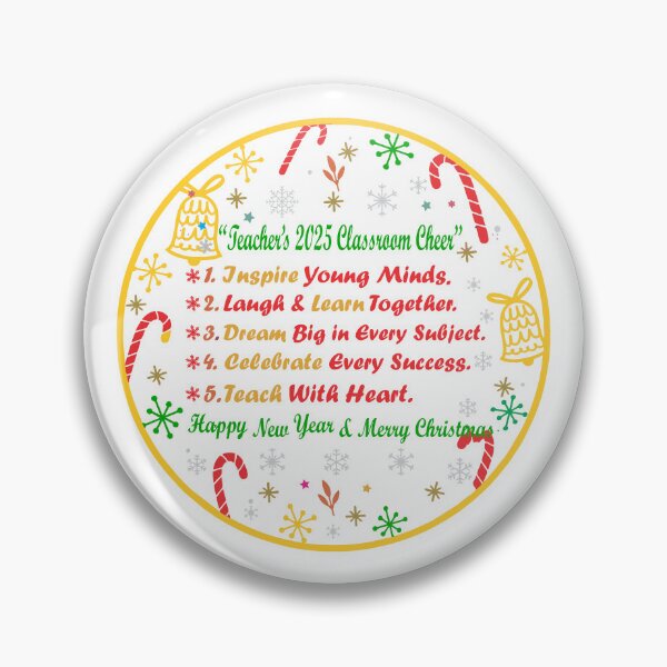 Item preview, Teacher's 2025 Classroom Cheer - Merry Christmas & Happy New Year. designed and sold by Pansies1.