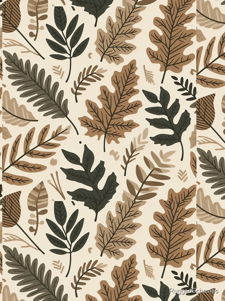 Thumbnail 4 of 4, Samsung Galaxy Phone Case, Earthy Tones Leaf Pattern  designed and sold by RuggedSchemes.