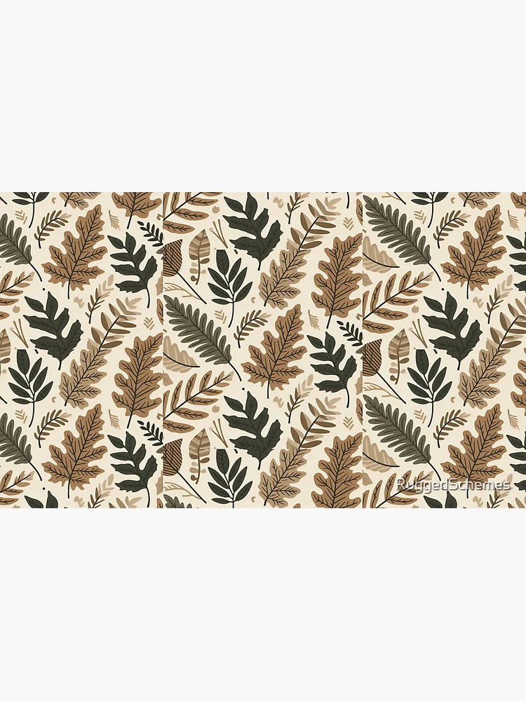 Thumbnail 4 of 4, Coffee Mug, Earthy Tones Leaf Pattern designed and sold by RuggedSchemes.