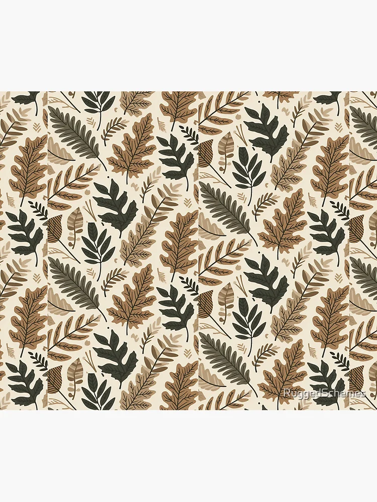Thumbnail 5 of 5, Mouse Pad, Earthy Tones Leaf Pattern designed and sold by RuggedSchemes.