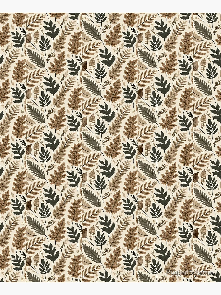 Thumbnail 6 of 6, Apron, Earthy Tones Leaf Pattern designed and sold by RuggedSchemes.