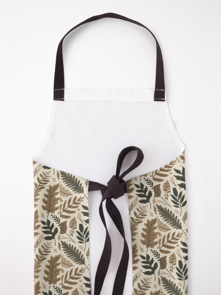 Thumbnail 5 of 6, Apron, Earthy Tones Leaf Pattern designed and sold by RuggedSchemes.