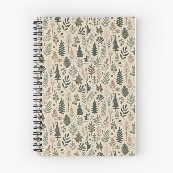 Item preview, Earthy Tones Leaf and Tree Pattern designed and sold by RuggedSchemes.