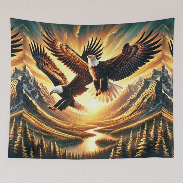Item preview, Soaring Freedom: Bald Eagles Over the Valley designed and sold by Meta2Physical.