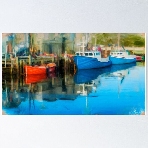 Item preview, Three Boats in Peggys Cove designed and sold by kenmo.