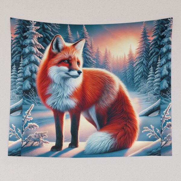 Item preview, Winter Elegance: Red Fox in the Snowy Forest designed and sold by Meta2Physical.