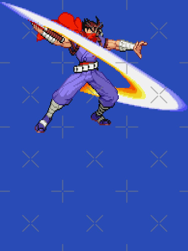 Thumbnail 7 of 7, Essential T-Shirt, Strider Hiryu Back Slash MvC2 designed and sold by ropified.