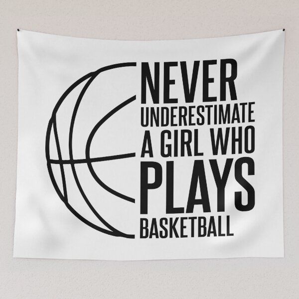 Item preview, never underestimate a girl who play Basketball designed and sold by MYpngShop.