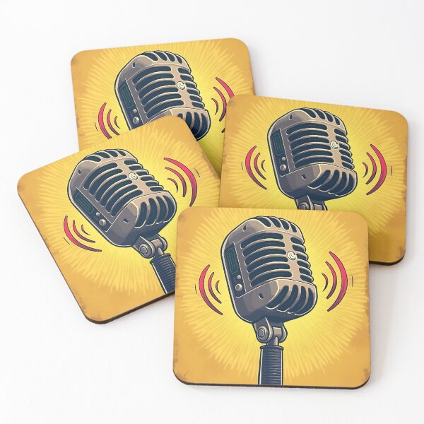 Item preview, Microphone and Notes Bold Yellow Melody designed and sold by RadDeck.
